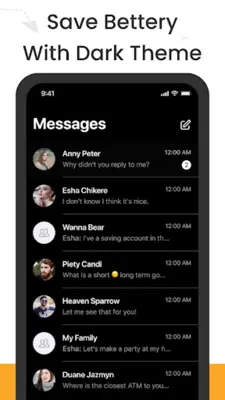 Message - Text Messaging android App screenshot 1